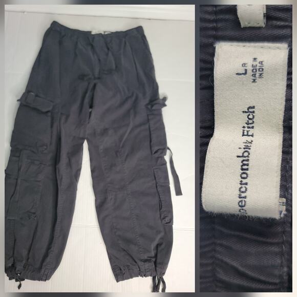 Abercrombie & Fitch Cargo Pants SZ Large Garment Dyed Cargo Utility Relaxed Fit - Picture 1 of 11